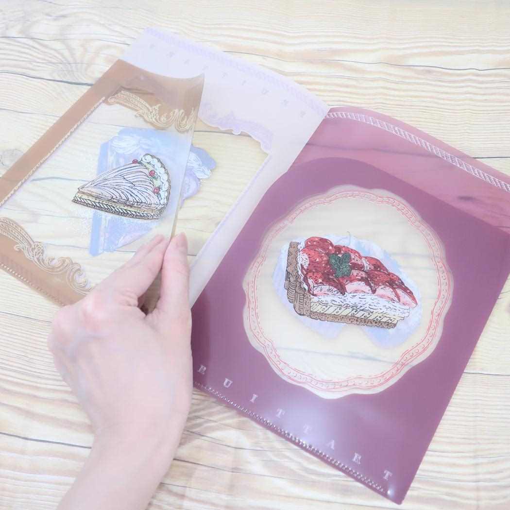 A5クリアファイル ポケットファイル いのうえ彩 フルーツタルト アクティブコーポレーション 新学期準備文具 かわいい メール便可