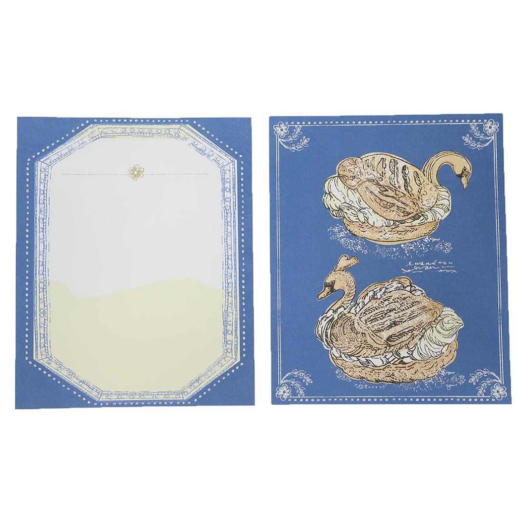 レターセット 手紙セット いのうえ彩 スワンシュー アクティブコーポレーション 便箋＆封筒 かわいい メール便可
