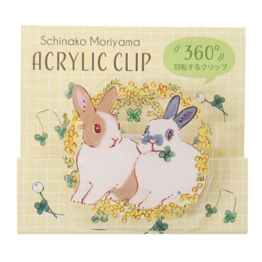 アクリルクリップ クリップ 森山標子 ミモザ アクティブコーポレーション 事務用品 かわいい メール便可