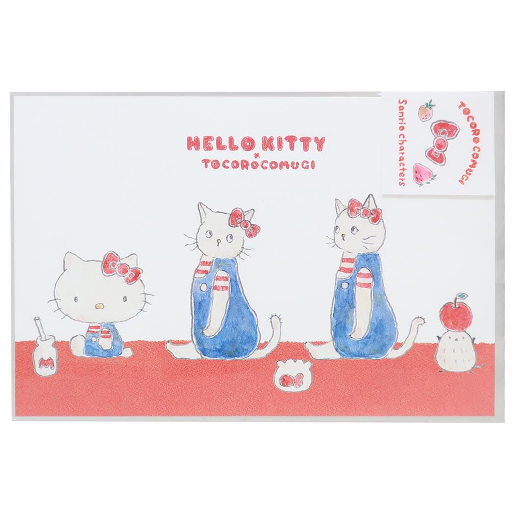POSTCARD ポストカード トコロコムギxサンリオキャラクターズ キティちゃんに憧れて サンリオ アクティブコーポレーション ハガキ はがき グリーティングカード 便り メール便可