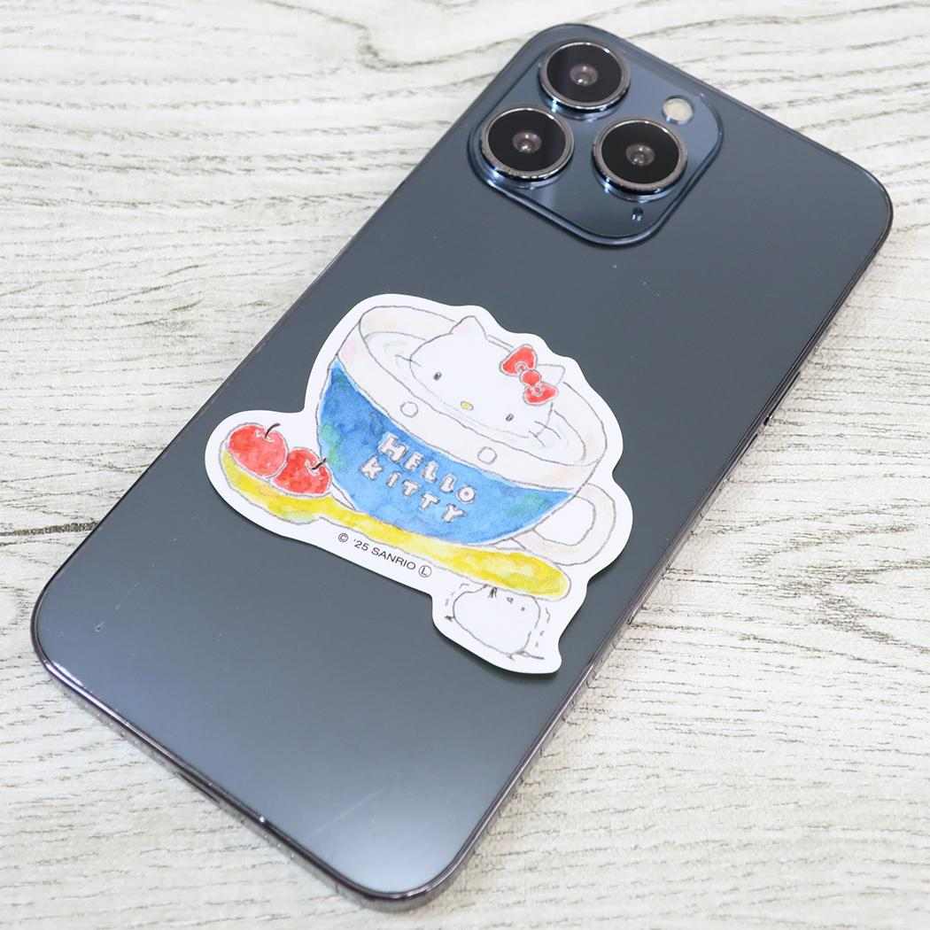 ステッカー ダイカットシール トコロコムギxサンリオキャラクターズ キティちゃんとほっとミルクにゃんこ サンリオ アクティブコーポレーション デコシール メール便可