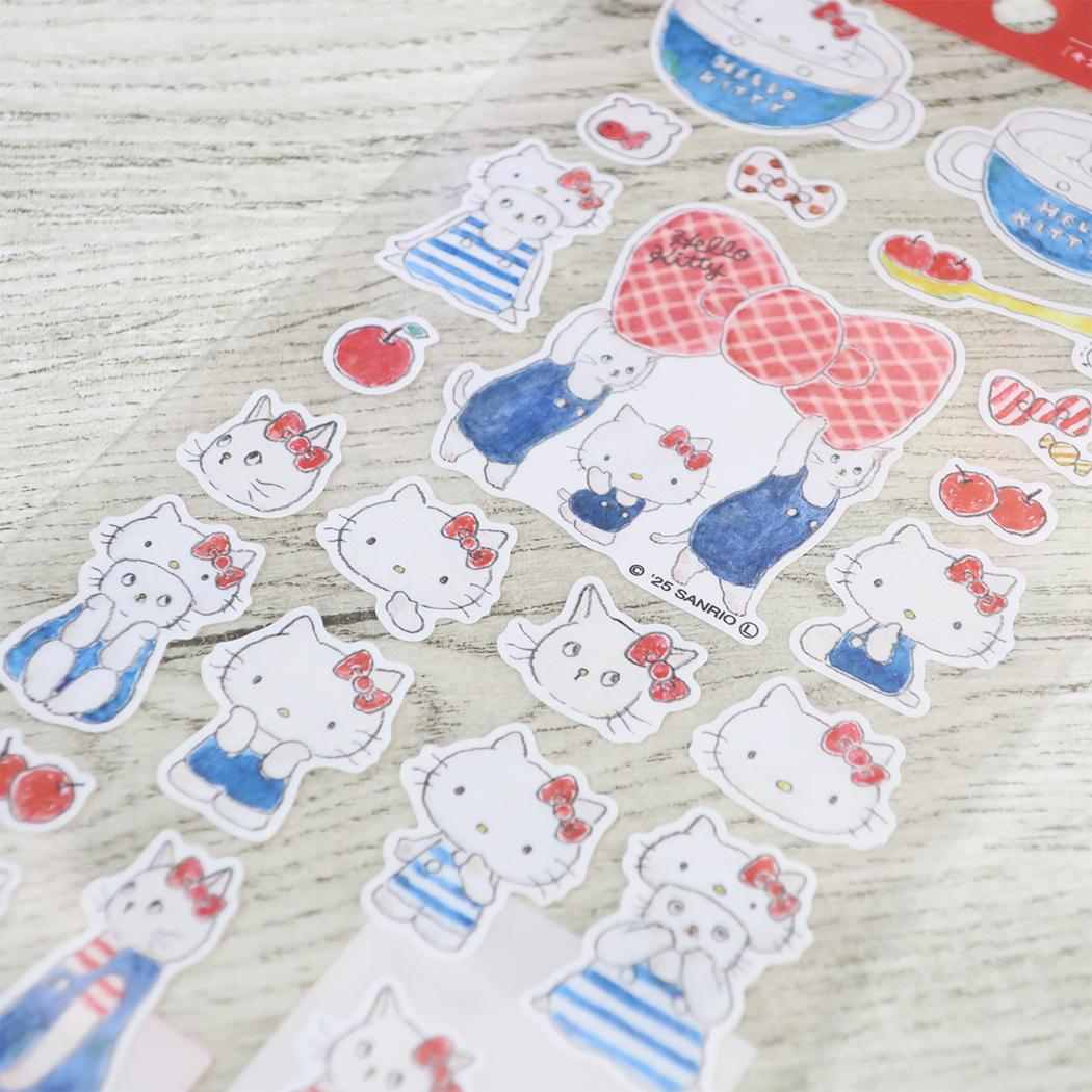 トコロコムギxサンリオキャラクターズ シールシート コットンシール キティちゃんといっしょにゃんこ サンリオ アクティブコーポレーション デコシール デコレーション キャラクター グッズ メール便可 シネマコレクション