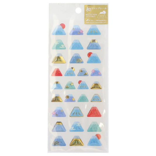 シールシート 和ドロップシール 富士山 アクティブコーポレーション デコシール 手帳 お手紙 かわいい デコレーション グッズ メール便可 シネマコレクション