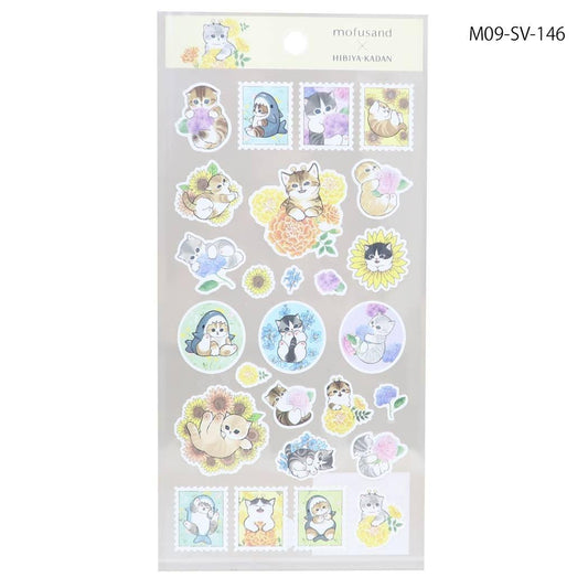 シールシート mofusand × 日比谷花壇 コットンシール M09-SV-146 アクティブコーポレーション