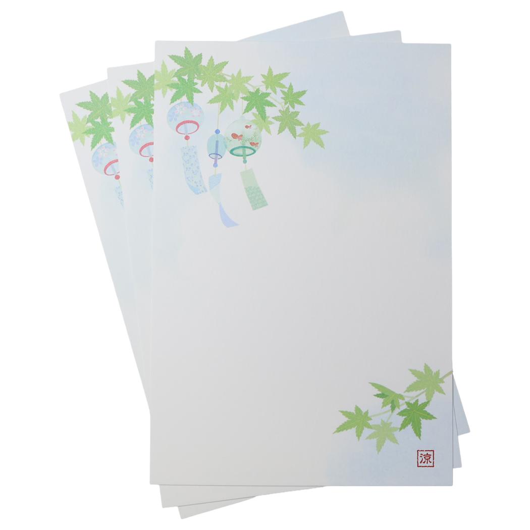 POSTCARD 暑中ポストカード 3枚入 風鈴 アクティブコーポレーション メッセージカード はがき グリーティングカード グッズ メール便可 シネマコレクション