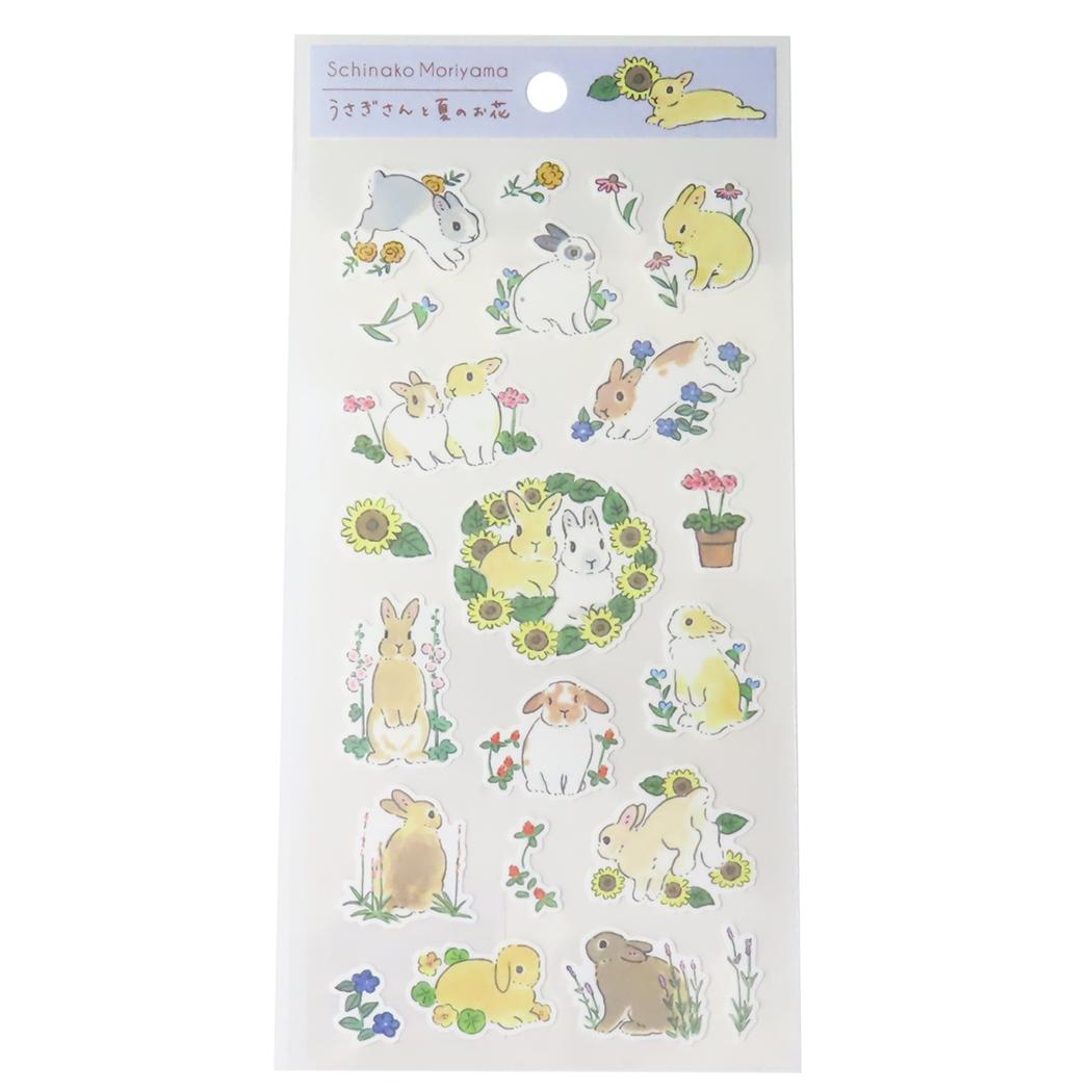 森山標子 シールシート 夏柄ペーパーシール 夏の花 アクティブコーポレーション デコシール デコレーション かわいい グッズ メール便可 シネマコレクション