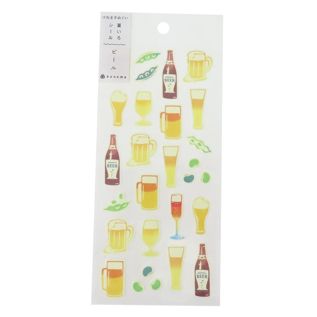 夏いろシール シールシート 気音間 kenema ビール アクティブコーポレーション デコシール デコレーション かわいい メール便可