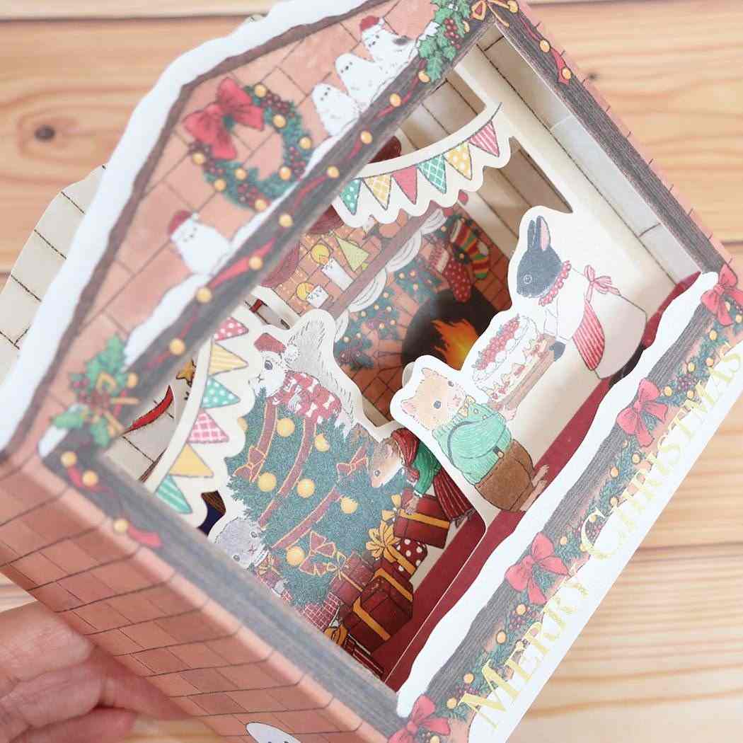 グリーティングカード クリスマス 茜ことこ BOXカード アクティブコーポレーション