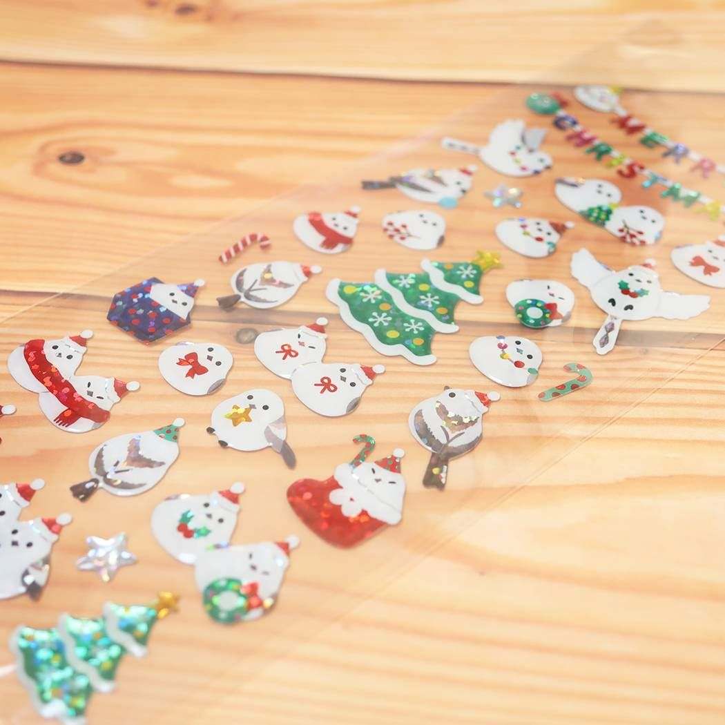 シールシート クリスマス ドロップシール シマエナガ アクティブコーポレーション