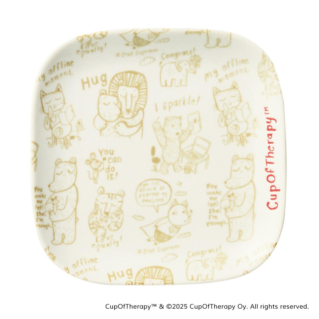 カップオブセラピー 中皿 スクエアプレート 15cm WH アイトー