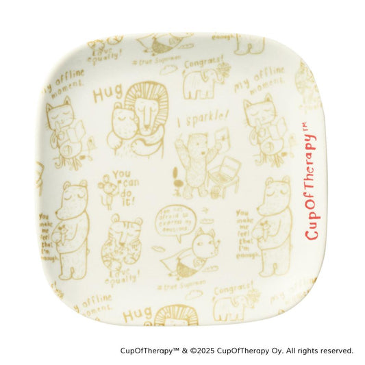 カップオブセラピー 中皿 スクエアプレート 15cm WH アイトー
