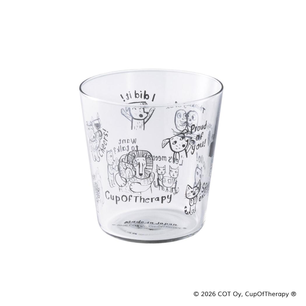 CupOfTherapy カップオブセラピー ガラスコップ グラス スタンプ 300ml アイトー