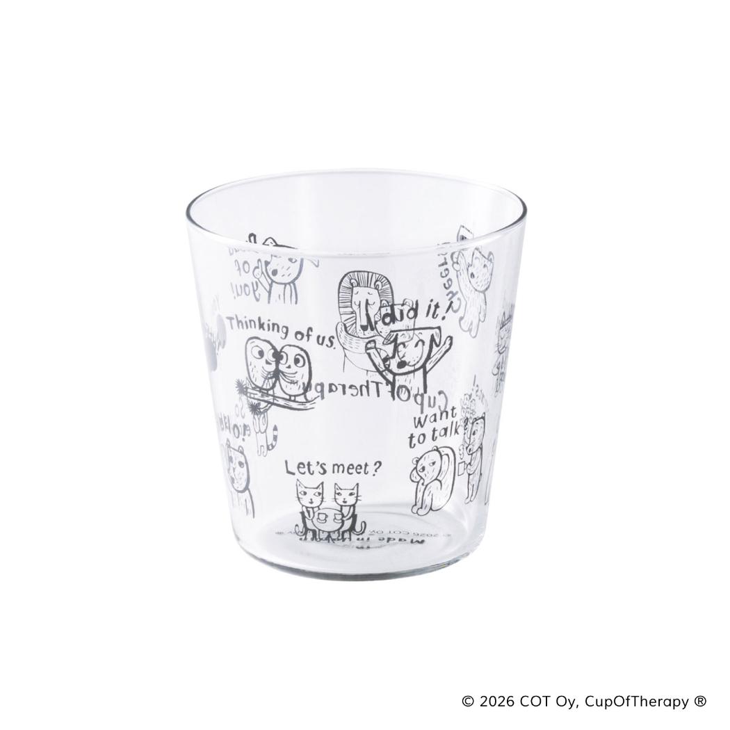 CupOfTherapy カップオブセラピー ガラスコップ グラス スタンプ 300ml アイトー