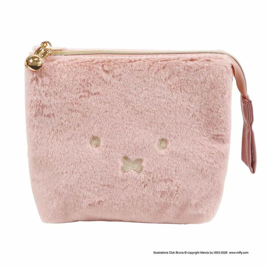 ミッフィー マルチポーチ miffy フェイスシリーズ ファーポーチ 小物入れ ピンク ディックブルーナ BSS