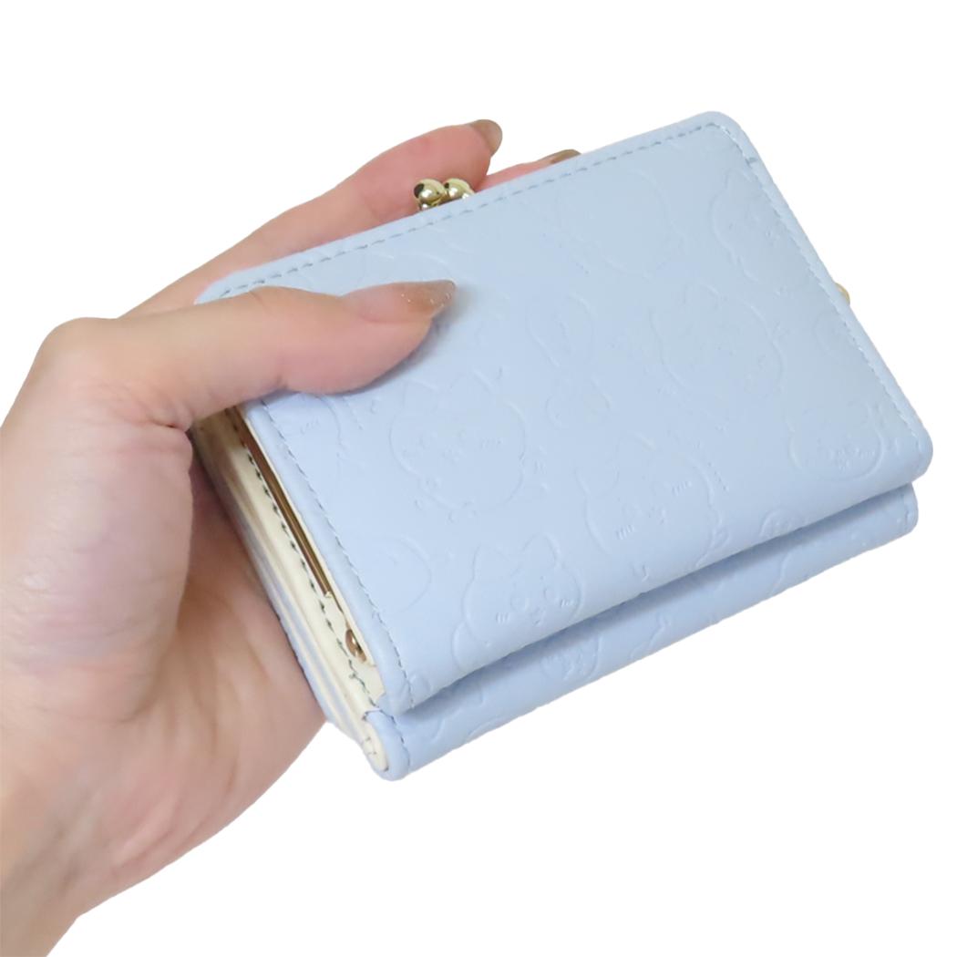 口金財布 レディース財布 ちいかわ ハチワレ ブルー アルディ プレゼント