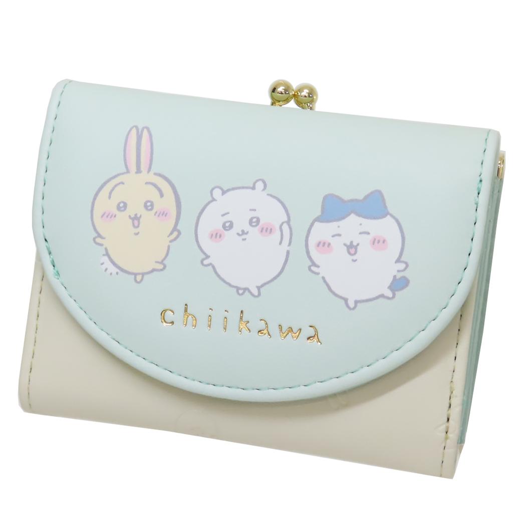 口金財布 三つ折り ミニウォレット ちいかわ ミント アルディ レディース ミニ財布 プレゼント