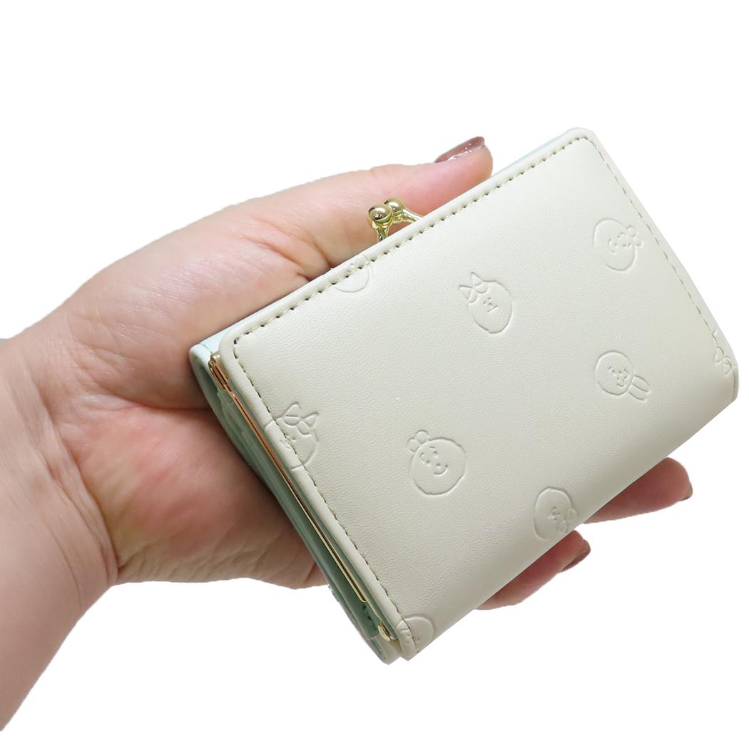 口金財布 三つ折り ミニウォレット ちいかわ ミント アルディ レディース ミニ財布 プレゼント