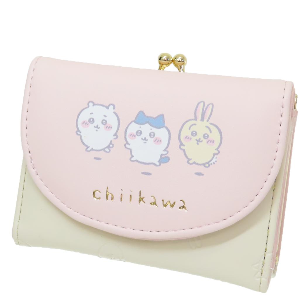 ちいかわ ミニウォレット 口金財布 三つ折り ピンク アルディ レディース ミニ財布 プレゼント キャラクター グッズ シネマコレクション