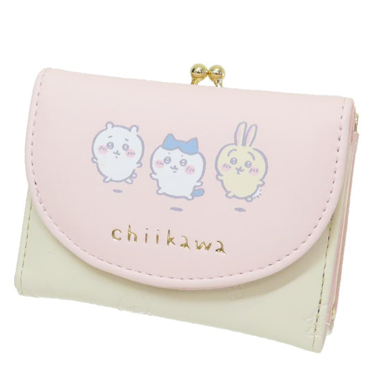 口金財布 三つ折り ミニウォレット ちいかわ ピンク アルディ レディース ミニ財布 プレゼント
