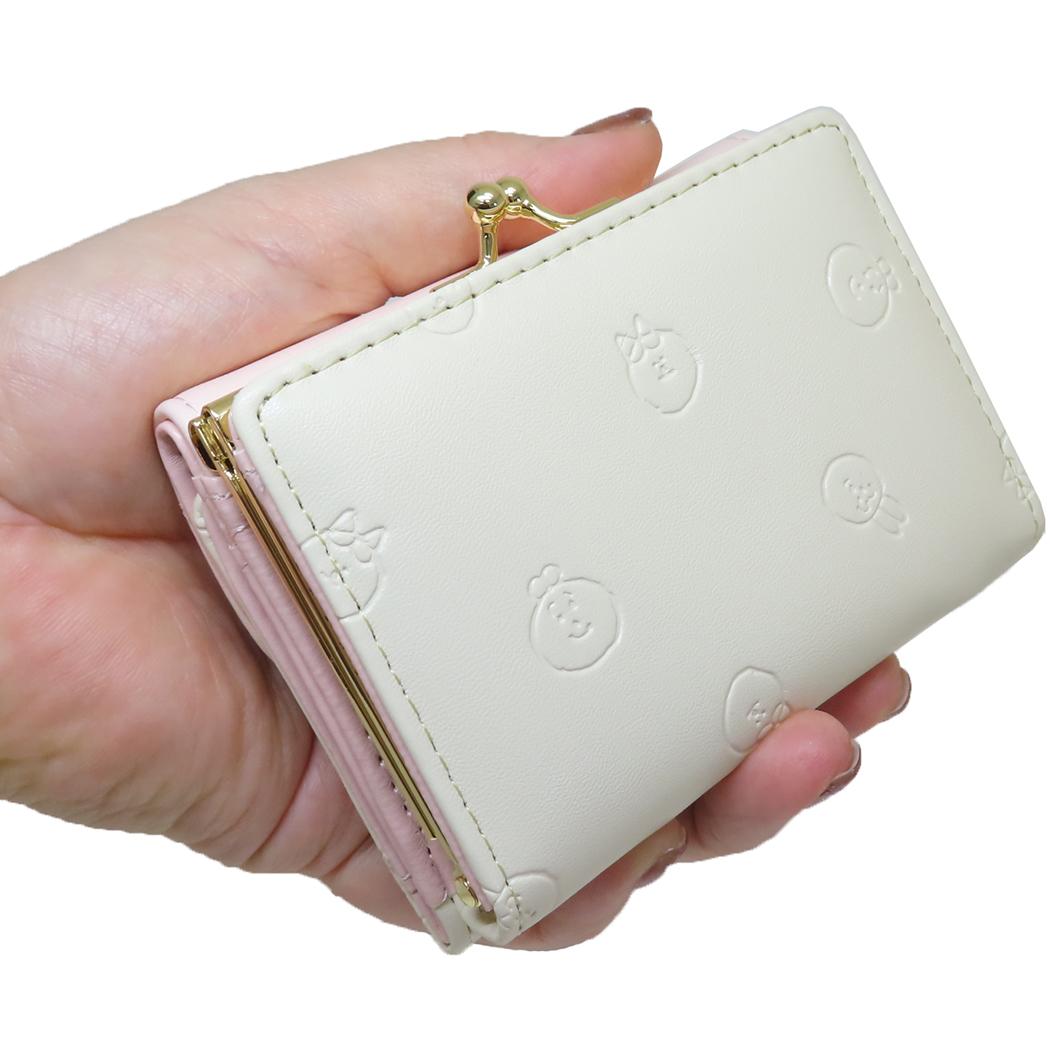 口金財布 三つ折り ミニウォレット ちいかわ ピンク アルディ レディース ミニ財布 プレゼント