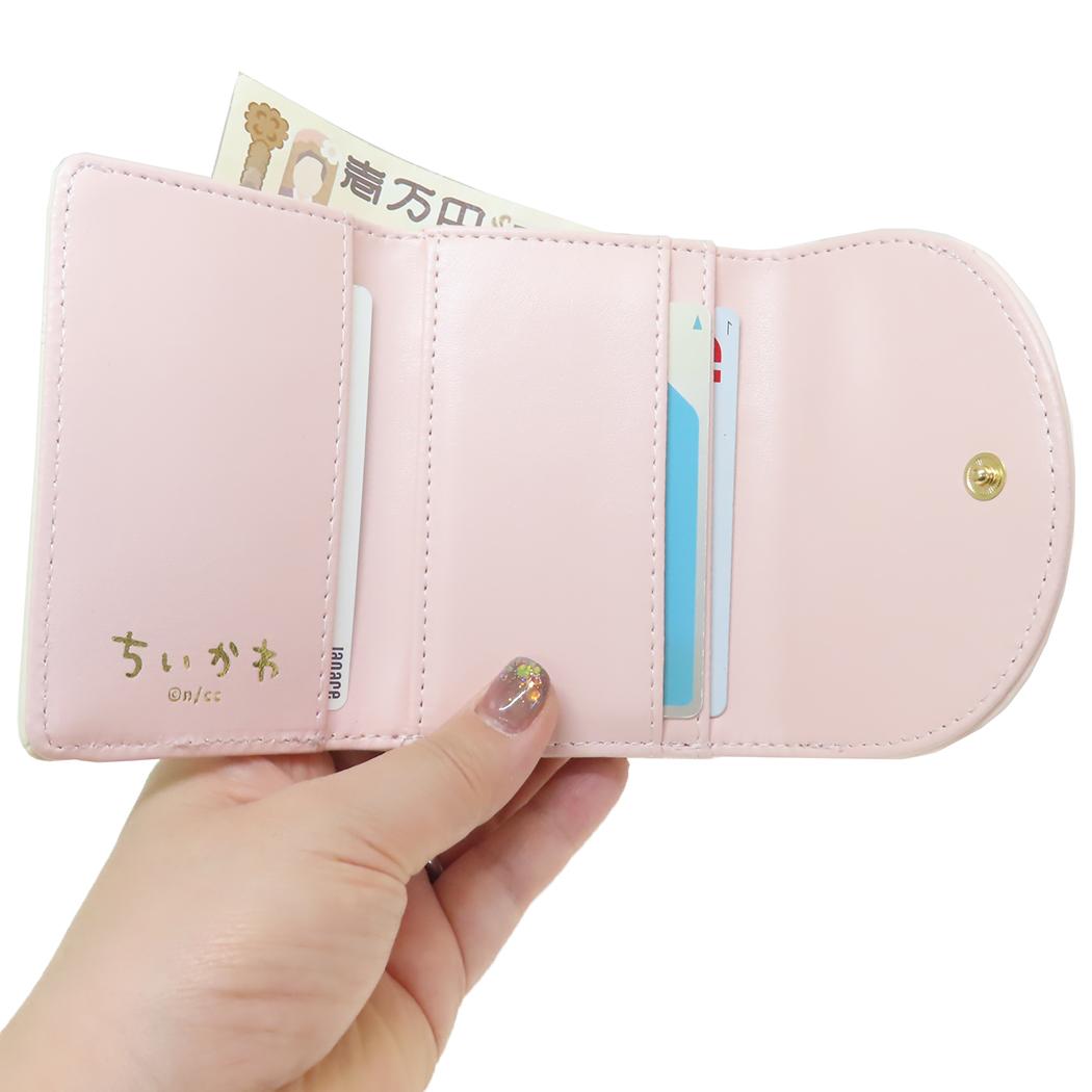口金財布 三つ折り ミニウォレット ちいかわ ピンク アルディ レディース ミニ財布 プレゼント