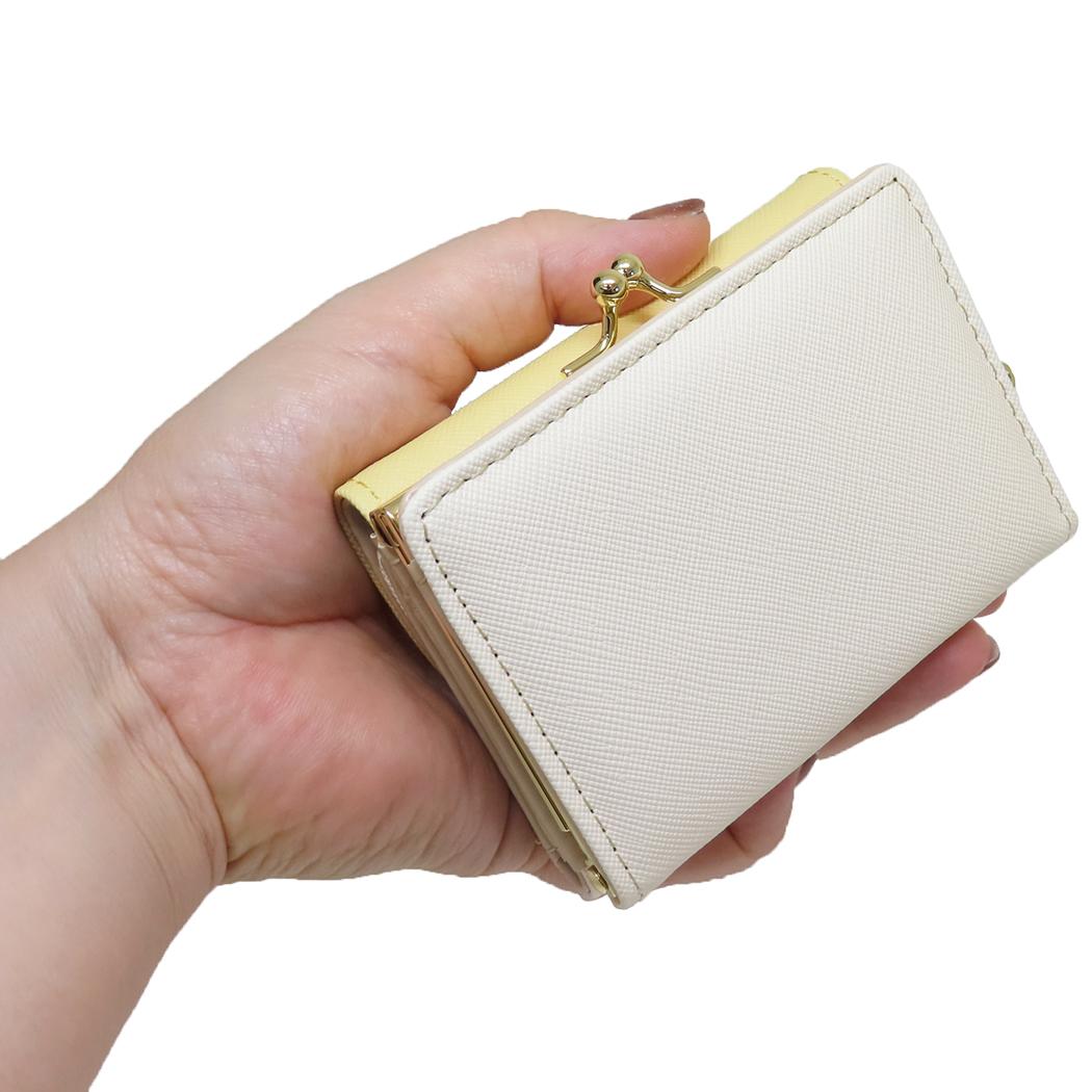 口金財布 三つ折り ミニウォレット ちいかわ イエロー ウサギ アルディ レディース ミニ財布 プレゼント