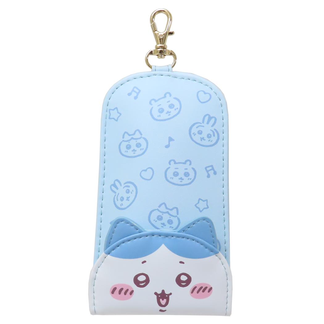 リール付きキーケース キーカバー ちいかわ ハチワレ ブルー アルディ 鍵入れ かわいい メール便可