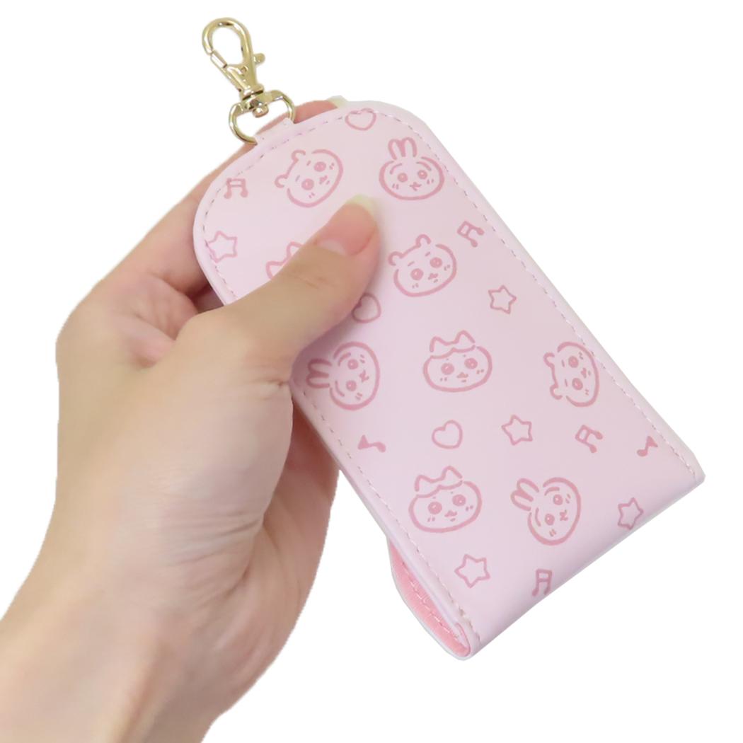 リール付きキーケース キーカバー ちいかわ ピンク アルディ 鍵入れ かわいい メール便可