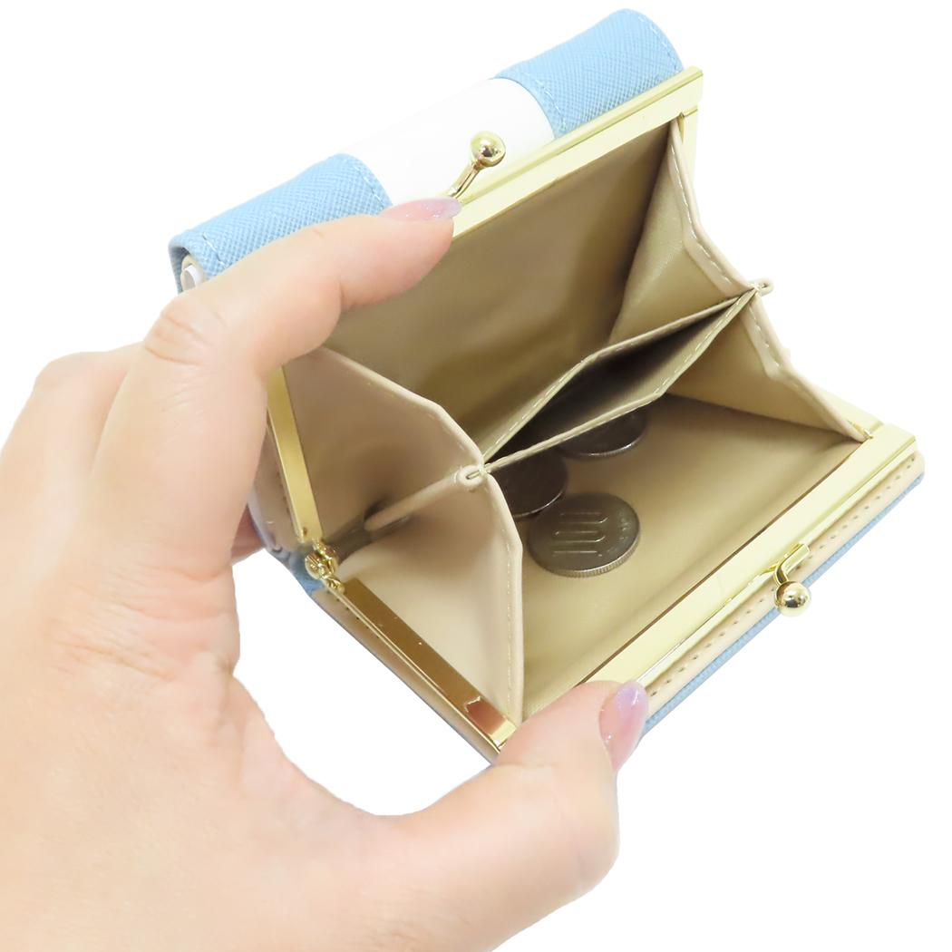口金財布 レディース財布 アイムドラえもん サンリオ アルディ ミニ財布 三つ折り財布 アニメ