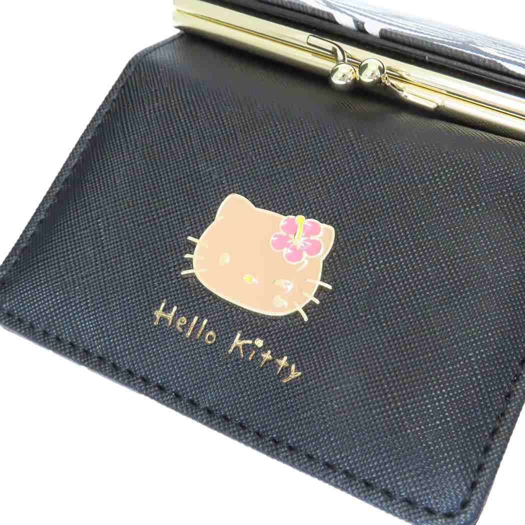 口金財布 レディース財布 ハローキティ 日焼けキティ ゼブラ ブラック サンリオ アルディ プレゼント