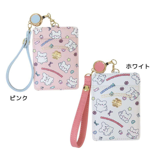 リール付パスケース 定期入れ はなまるおばけ サンリオ アルディ ICカードケース メール便可