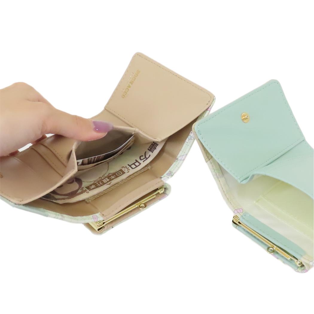 口金財布 グリーン ミニウォレット ポチャッコ サンリオ アルディ がま口 折りたたみ