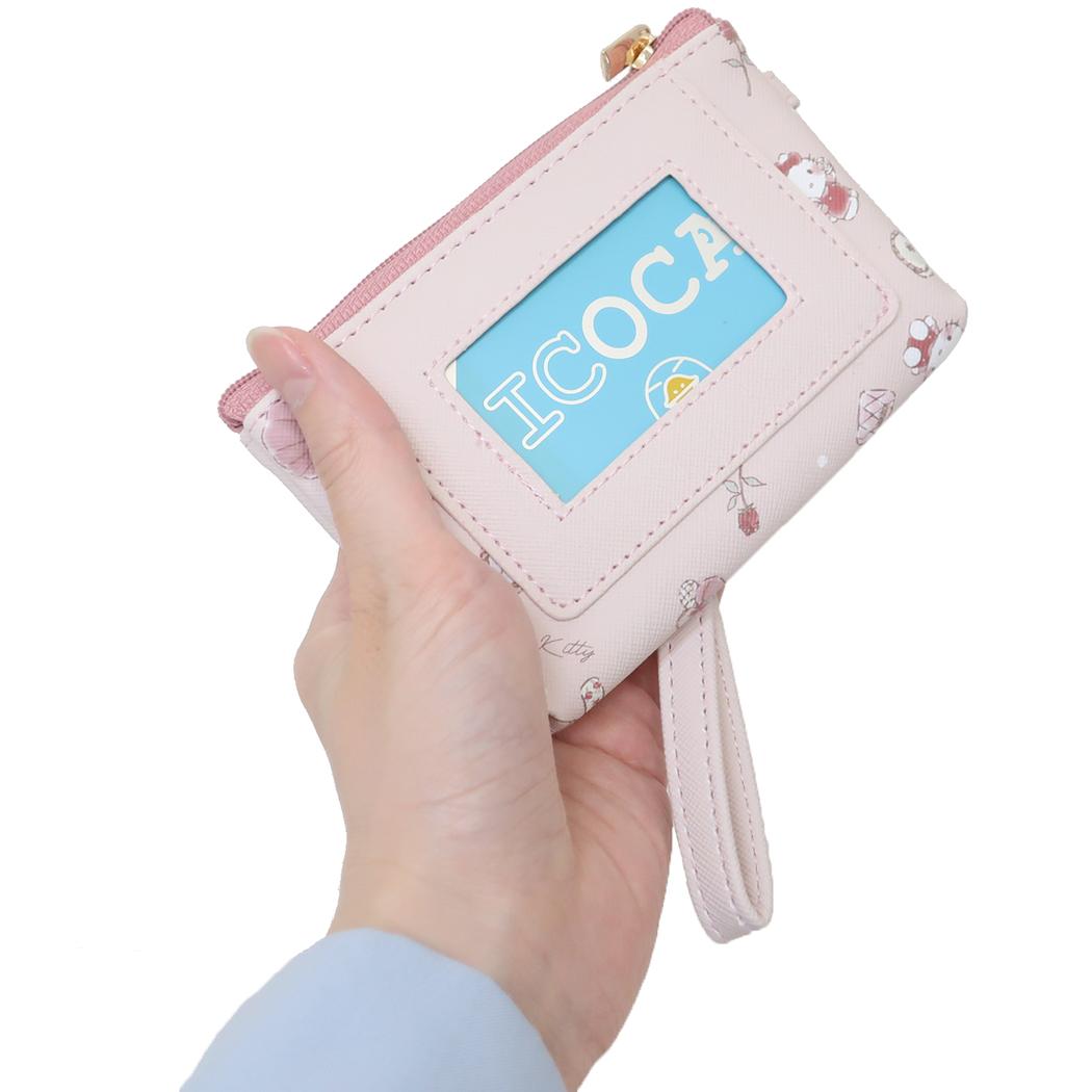 リール付パスケース 定期入れ ハローキティ サンリオ アルディ ICカードケース 通勤 通学 メール便可