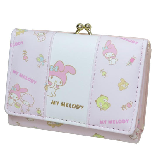 口金財布 レディース財布 マイメロディ サンリオ アルディ ミニ財布 三つ折り財布 コンパクト
