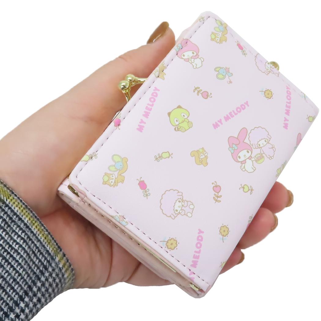 口金財布 レディース財布 マイメロディ サンリオ アルディ ミニ財布 三つ折り財布 コンパクト