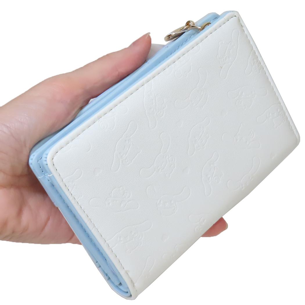 ファスナー財布 ミニウォレット シナモロール 型押しシリーズ サンリオ アルディ コンパクト財布