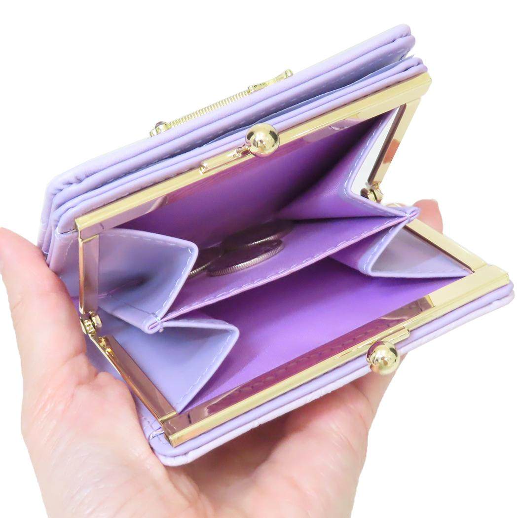 口金財布 ミニウォレット クロミ 型押しシリーズ サンリオ アルディ コンパクト財布