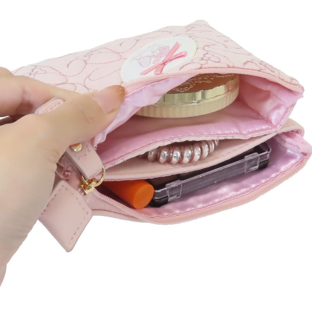 ミニWポーチ コスメポーチ マイメロディ サンリオ アルディ 化粧ポーチ 小物入れ