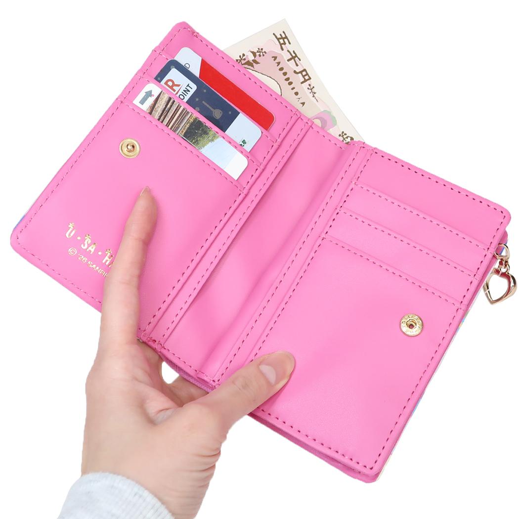 ファスナー札入 二つ折り財布 ウサハナ サンリオ アルディ プレゼント レディース