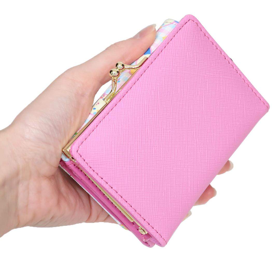 口金財布 ミニウォレット ウサハナ サンリオ アルディ レディース財布 ミニ財布 三つ折り財布