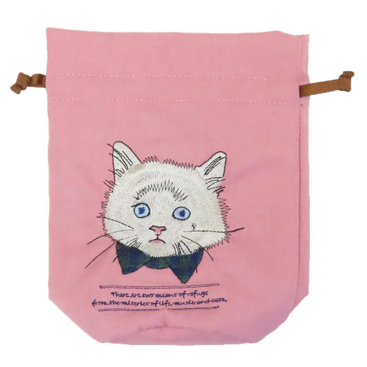 キャットキンチャクポーチ 巾着袋 PK NORWEGIAN ねこアミナコレクション 小物入れ かわいい メール便可