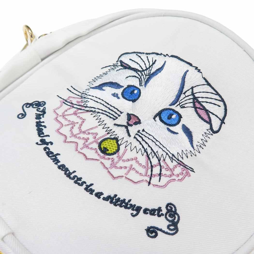 キャットSHOポーチ 2WAYポーチバッグ WH SCOTTISH ねこアミナコレクション ショルダーバッグ ショルダーポーチ かわいい メール便可