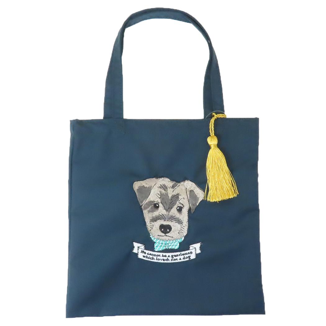 ドッグトートBAG トートバッグ GR SCHNAUZER いぬアミナコレクション 手提げバッグ かわいい メール便可