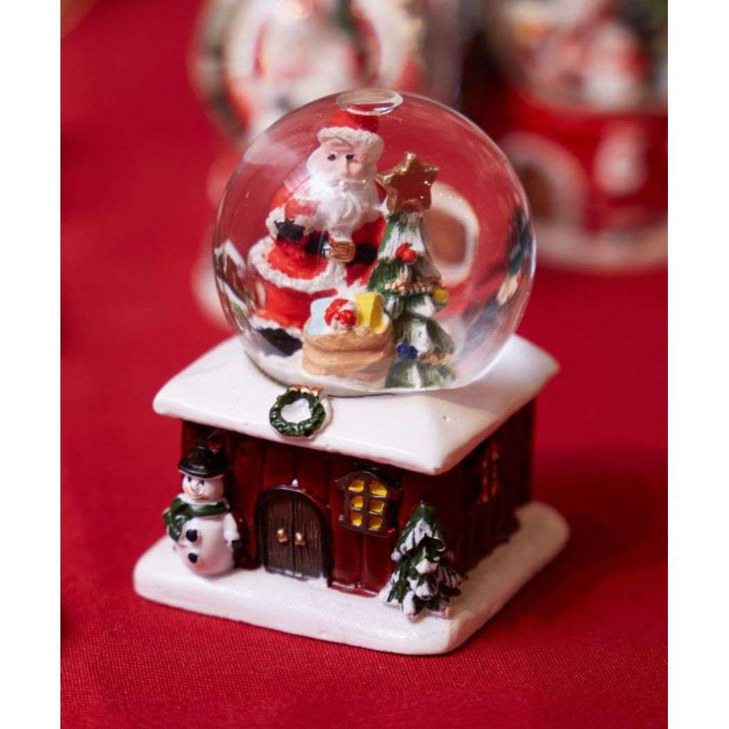 ウッディハウススノードーム インテリア雑貨 RD PRESENT SANTA アミナコレクション おしゃれ クリスマス 置物