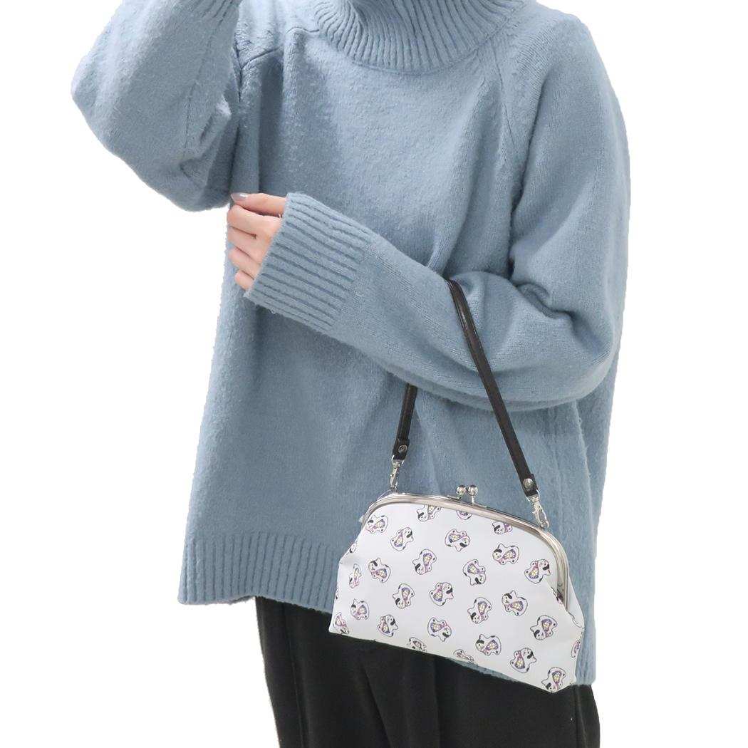 ミンゲイオリテモチガマ 民芸手持ちがま ミニバッグ ダルマ アミナコレクション がま口 手持ちかばん 和柄