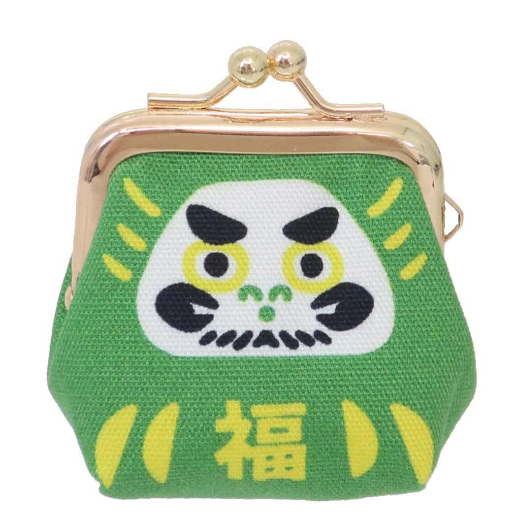 だるまころん小がま コインケース ミドリ アミナコレクション レトロ がま口 かわいい 小銭入れ