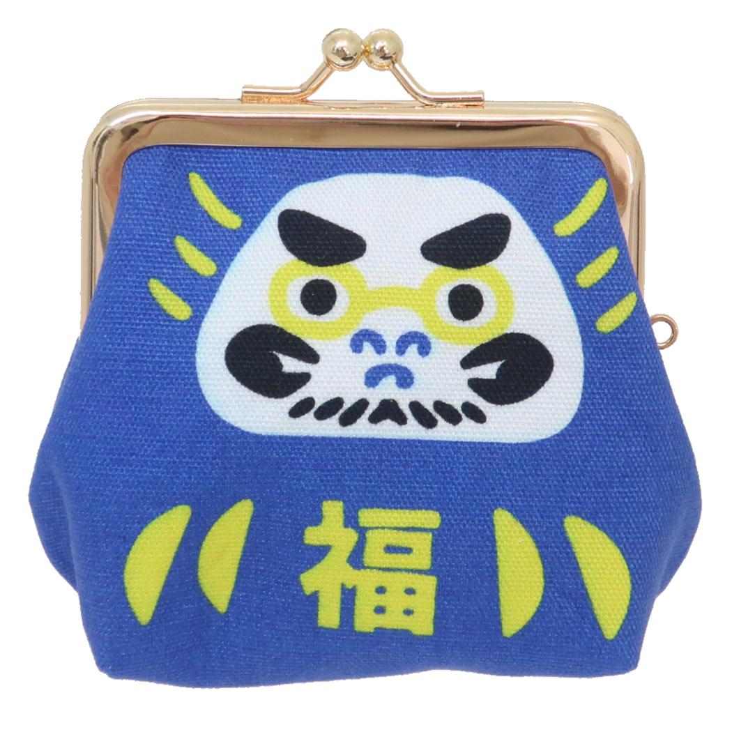 だるまころん大がま コインケース アオ アミナコレクション プレゼント 小銭入れ かわいい がま口ポーチ