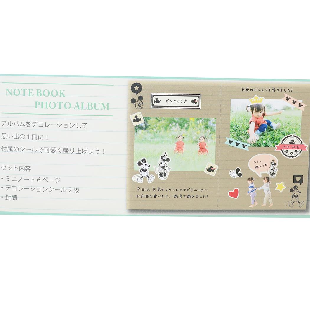 Note Book Photo Album フォトアルバム ミッキーマウス ディズニー APJ 写真アルバム 封筒付き メール便可