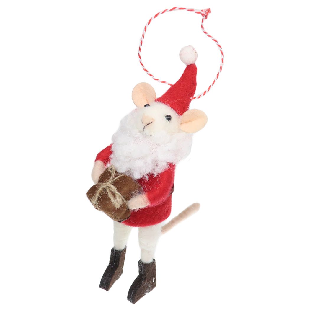 フエルト マスコット マウスサンタギフト クリスマス APJ Xmas かわいい