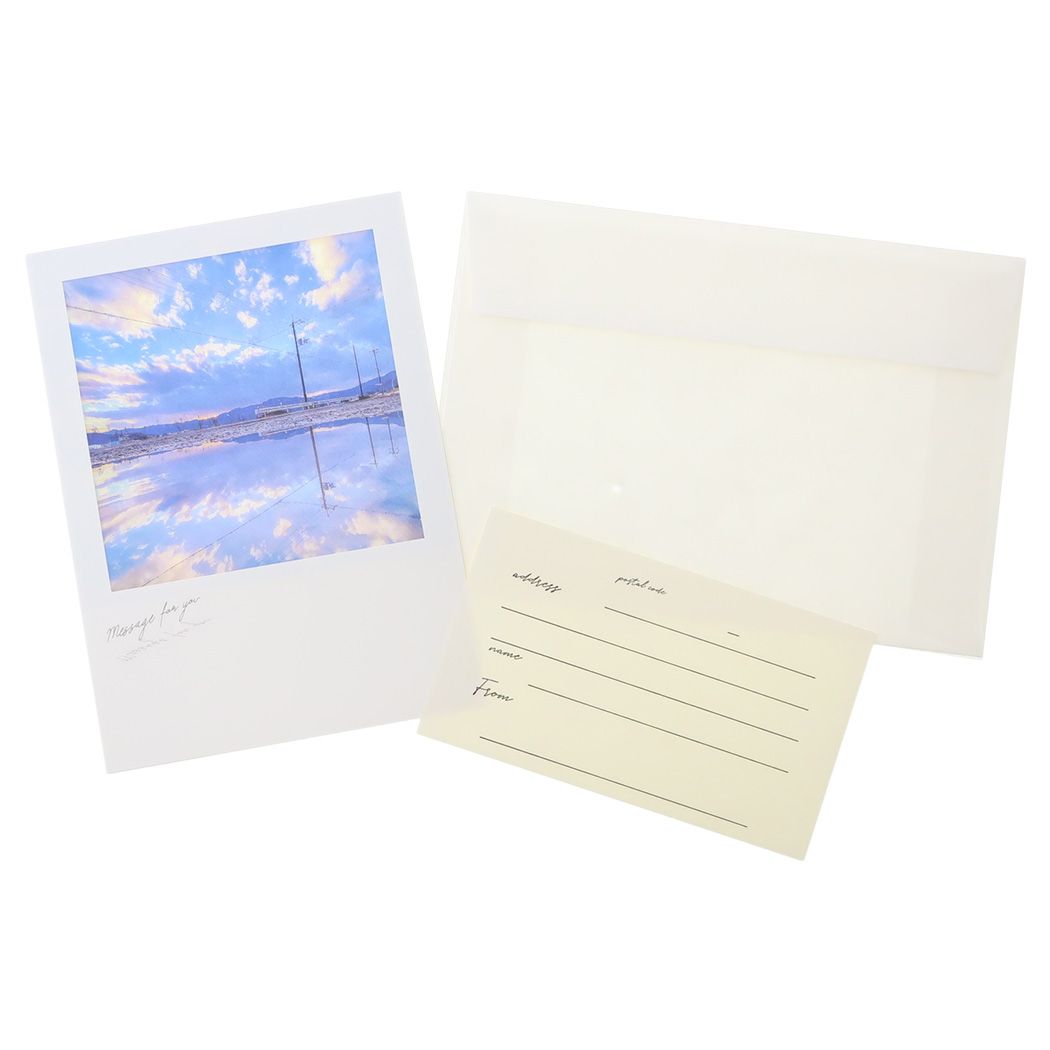 シアーポストカード POSTCARD Shota 雪解け水が映し出す世界 APJ 封筒付き おしゃれ メール便可